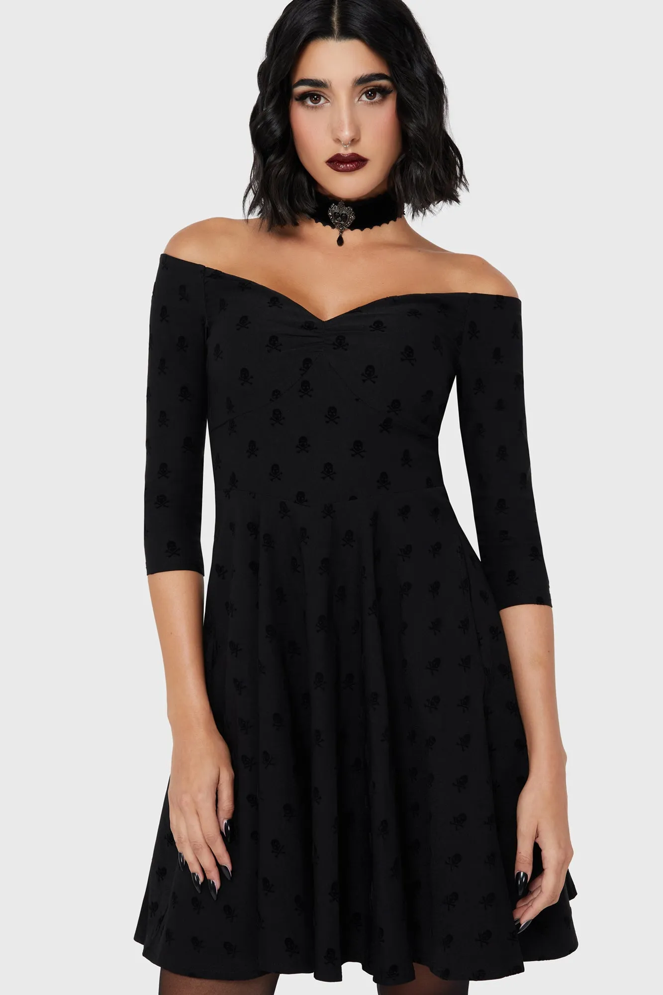 Voodoo Darling Dress BreathableFabricTech Glow In The Dark Accent Trim