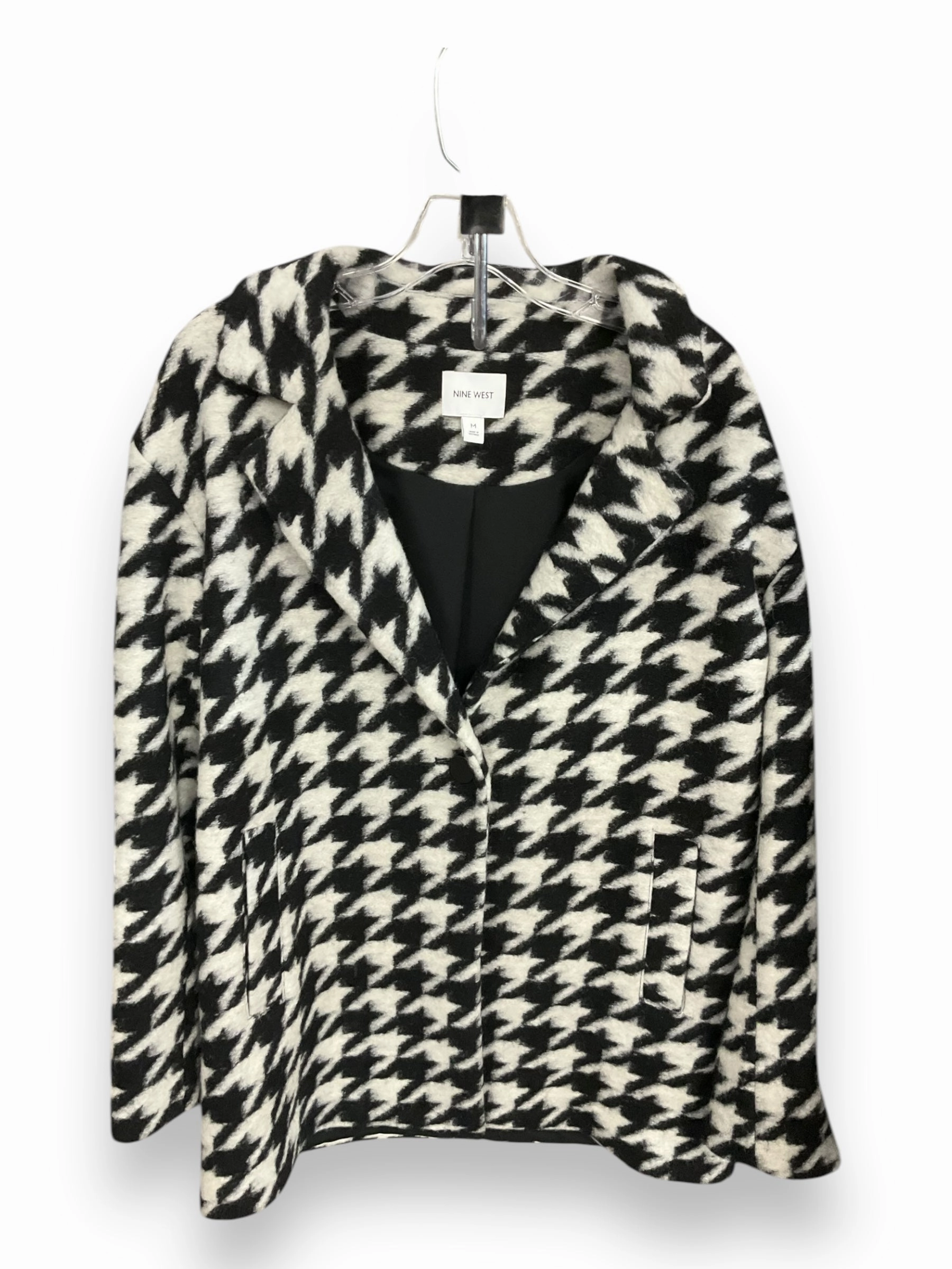 Coat Other By Nine West In Black & White, Size: M EcoFriendlyTextile ErgonomicCut