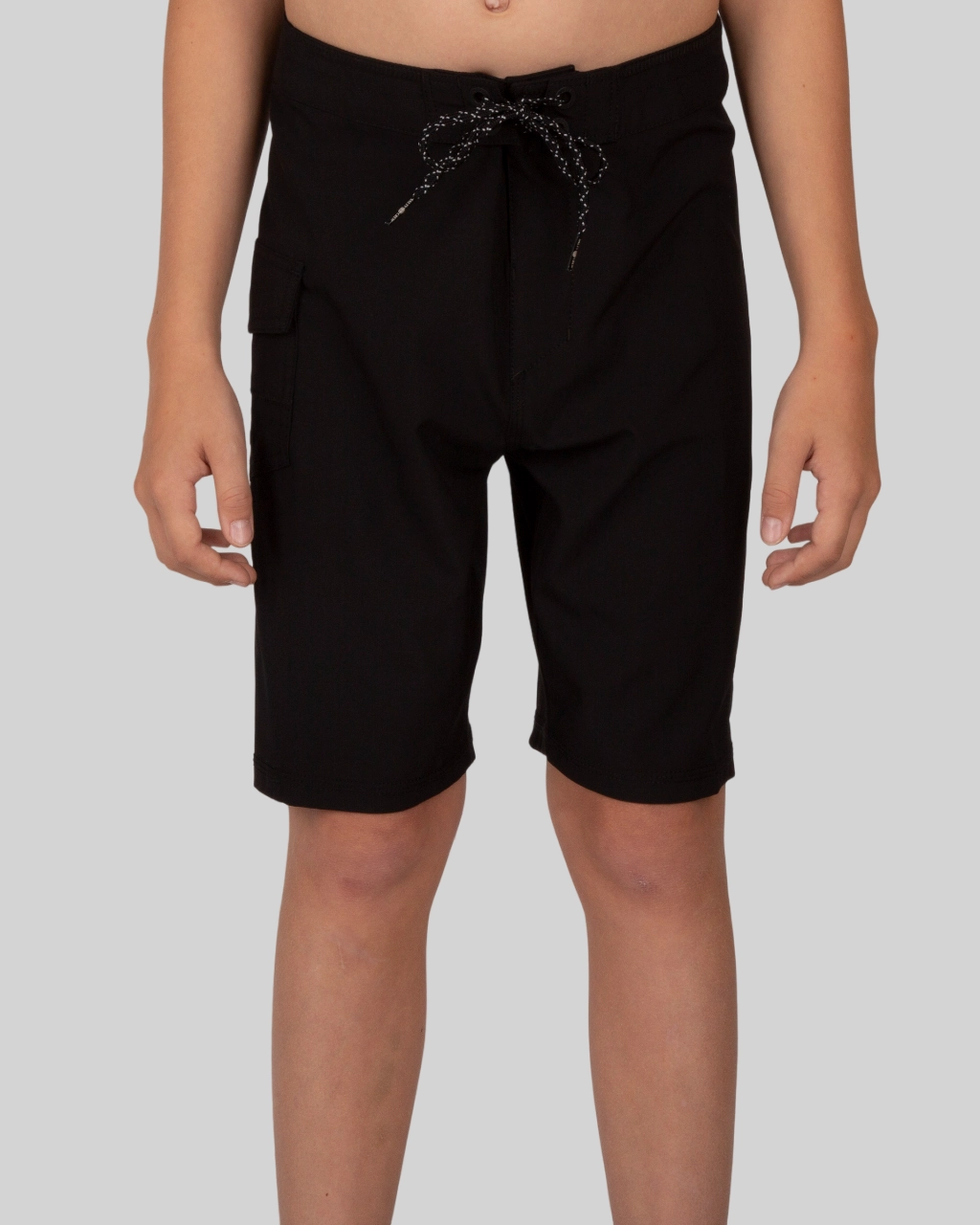 Stretch Waist Lowtide  Boardshort Kids - Black