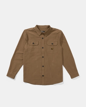 Brushed Inner Lining Mariners Overshirt - Dark Brown