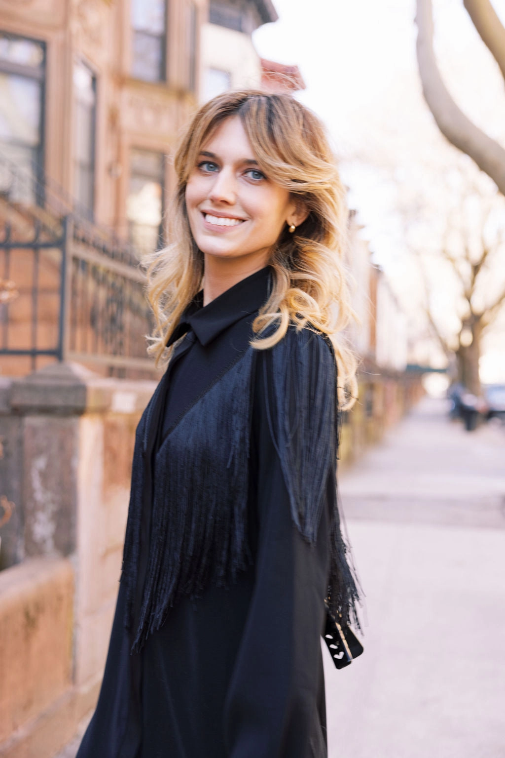 MASON by MASON'S DAUGHTER Western Fringe Midi Dress Lounge Style Casual Layers