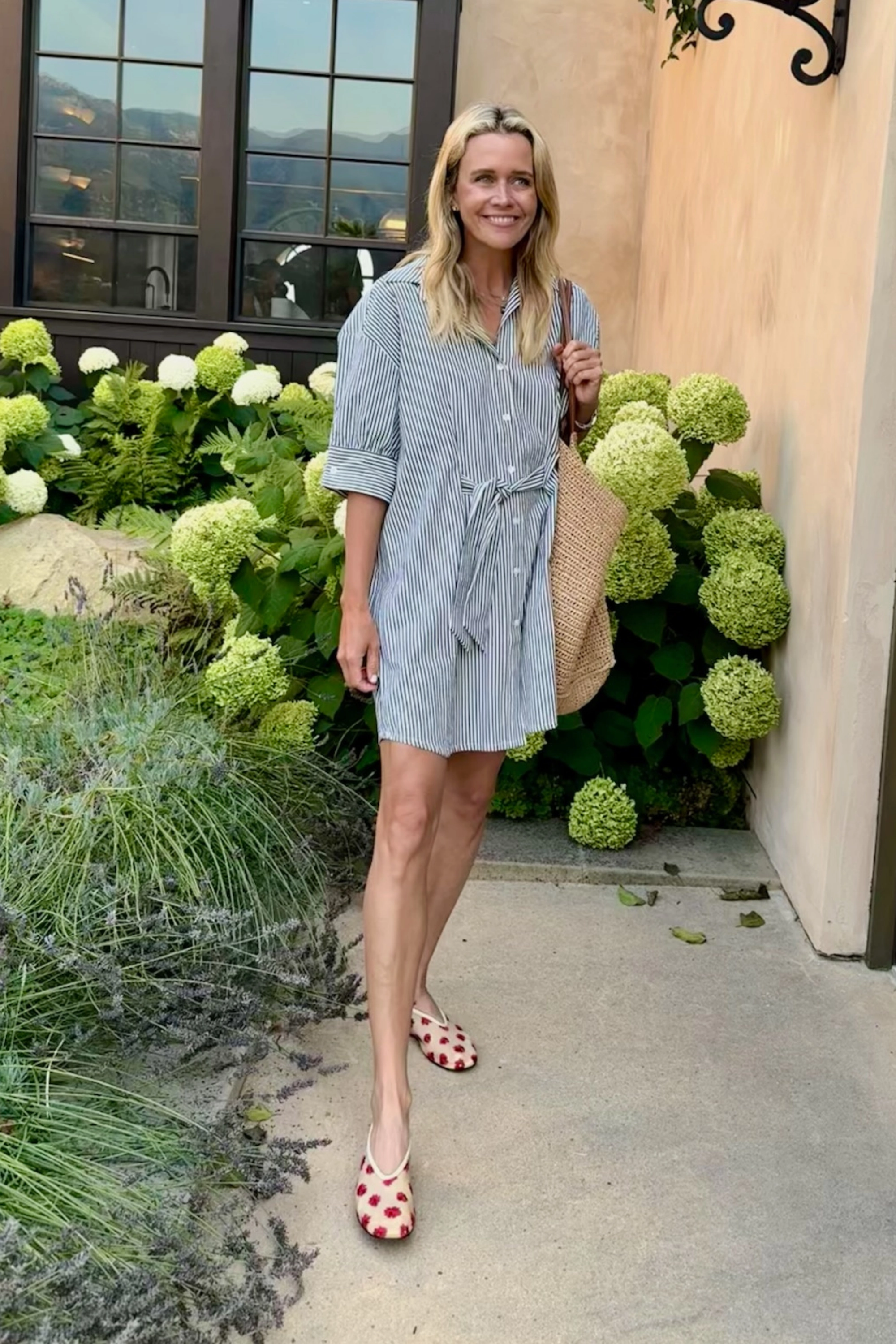 Timeless Trend Timeless Look Wear MASONS DAUGHTER | Anna Dress, Navy Striped Seersucker