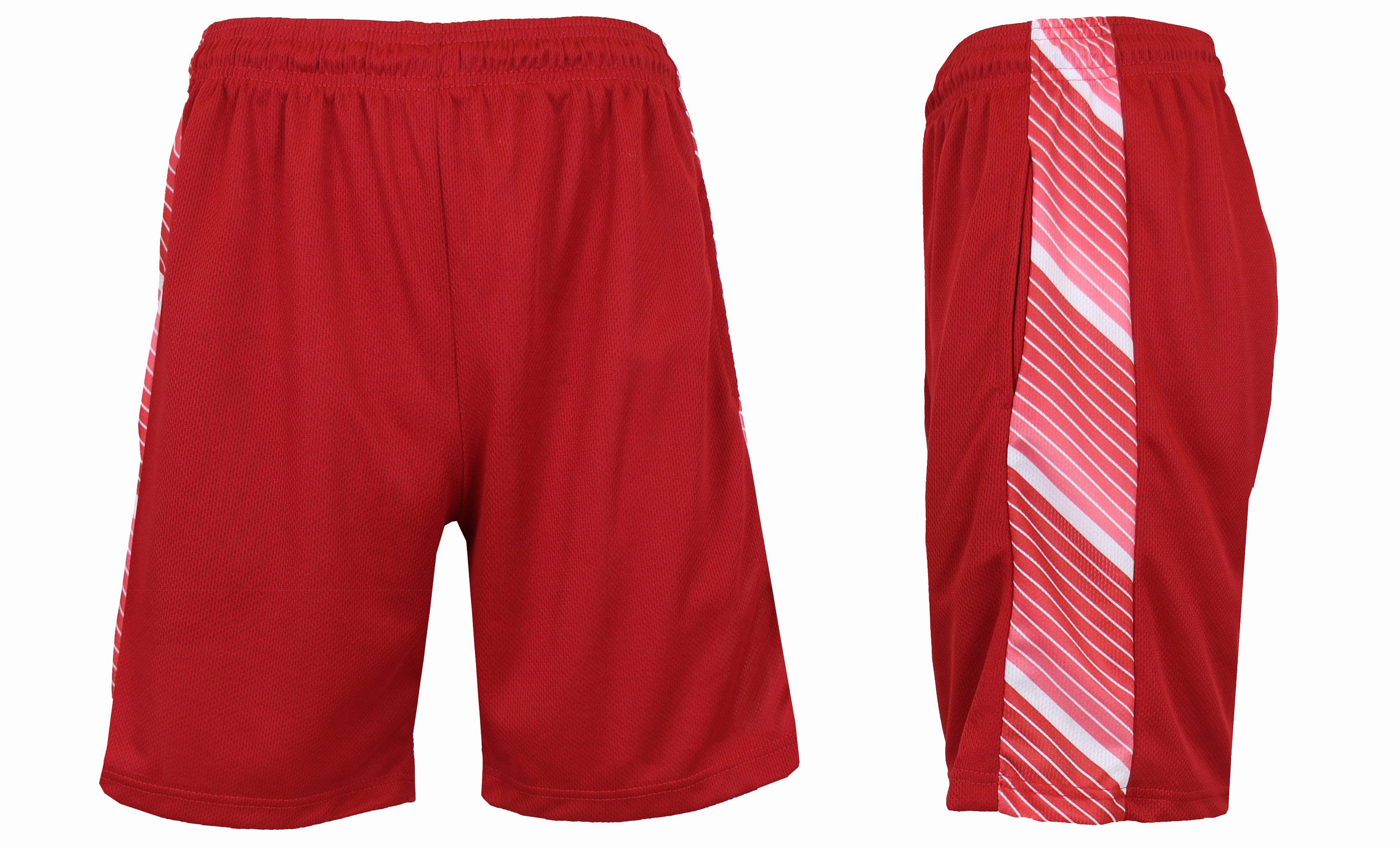 Body Contouring Men's Active Mesh Shorts With Side Trim Design