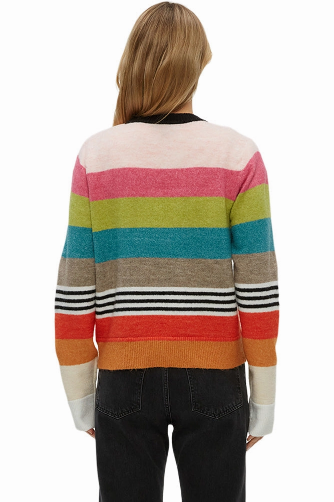 Michael Stars Irene Striped Pullover in Happy Stripe Sleek Movement