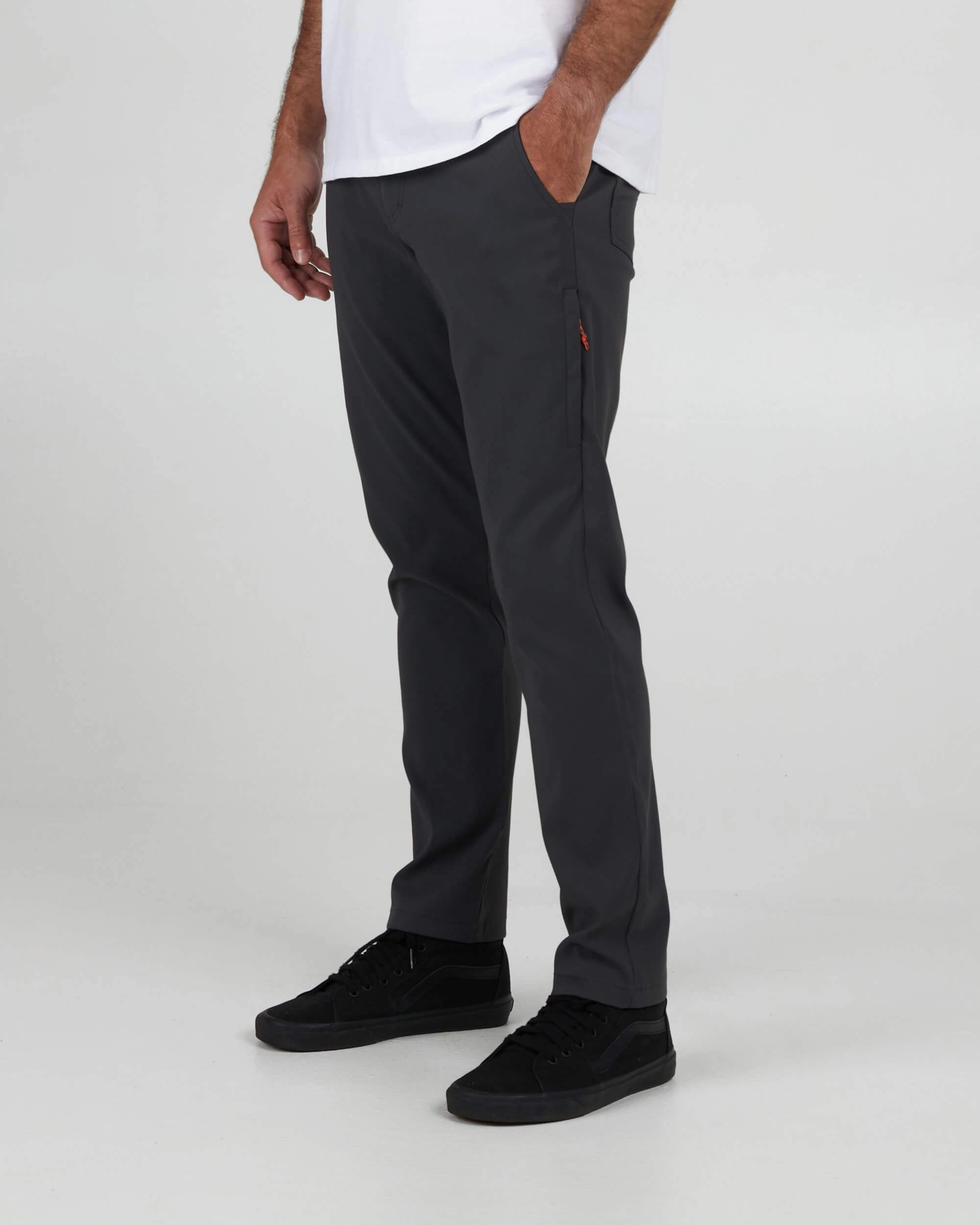 Casual Comfort Fit Seasonal Basic Midway Tech Pant - Charcoal