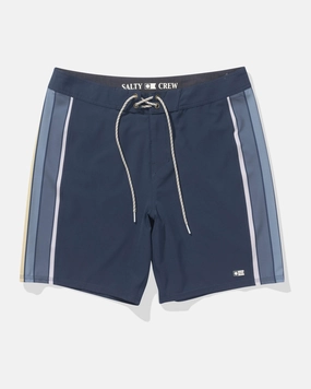 Poolside Ready Flexible Boning Structure Sidebar Boardshort - Navy