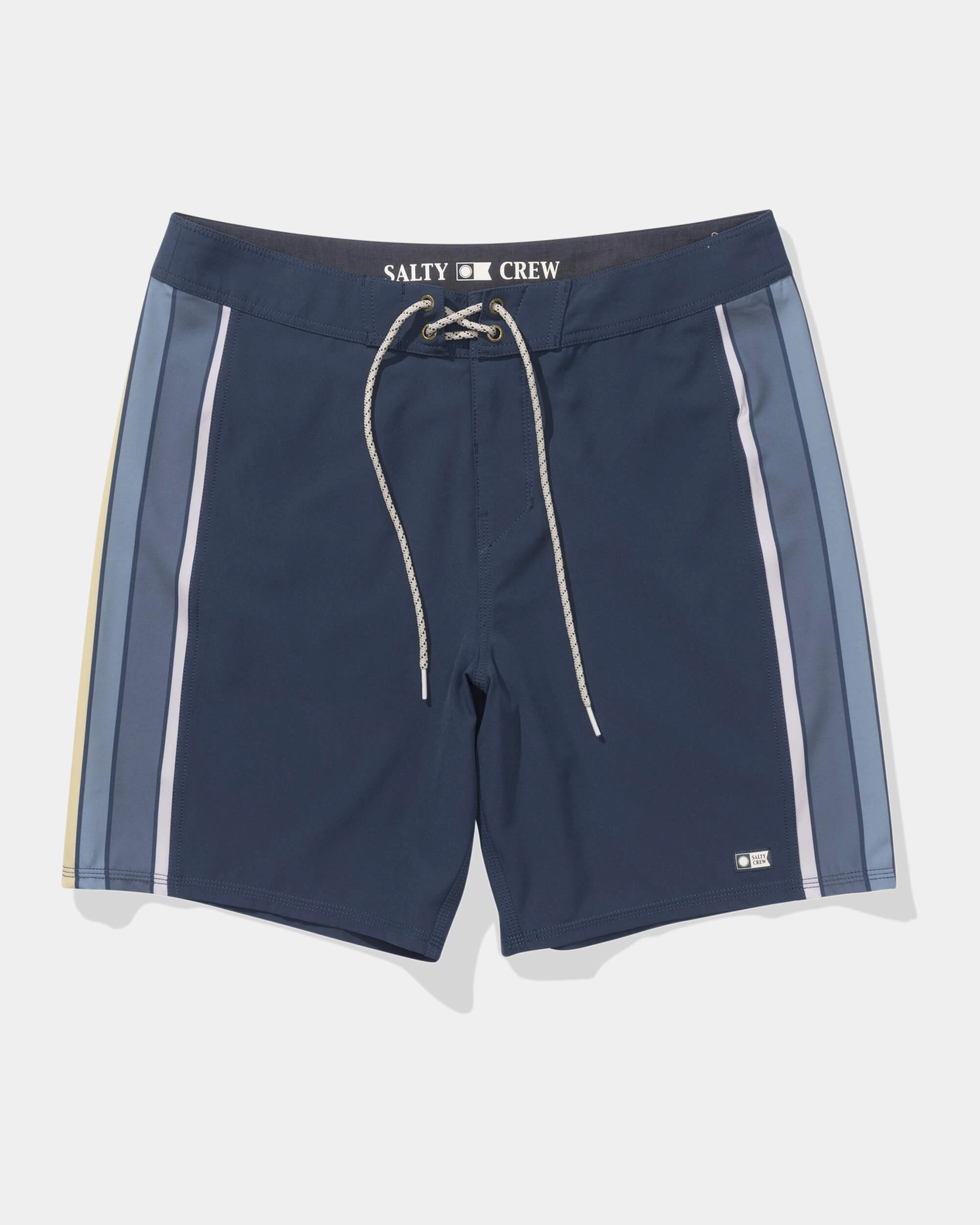 Poolside Ready Flexible Boning Structure Sidebar Boardshort - Navy