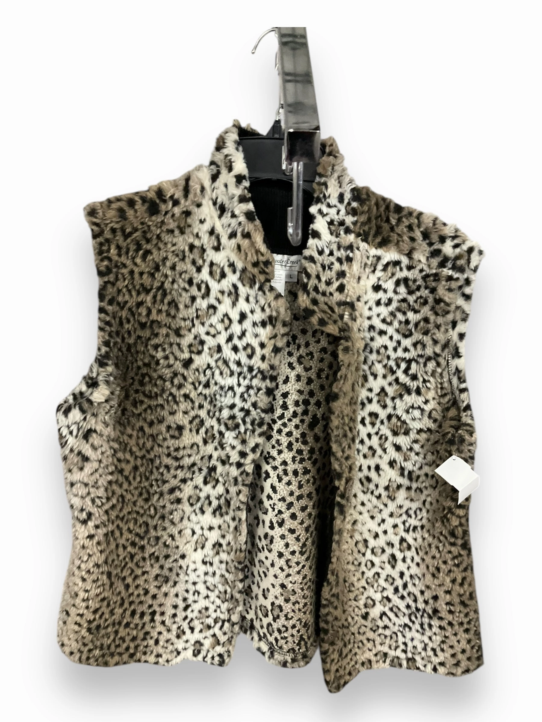 Vest Faux Fur & Sherpa By Coldwater Creek In Animal Print, Size: L Classic Jeans Craft Edge