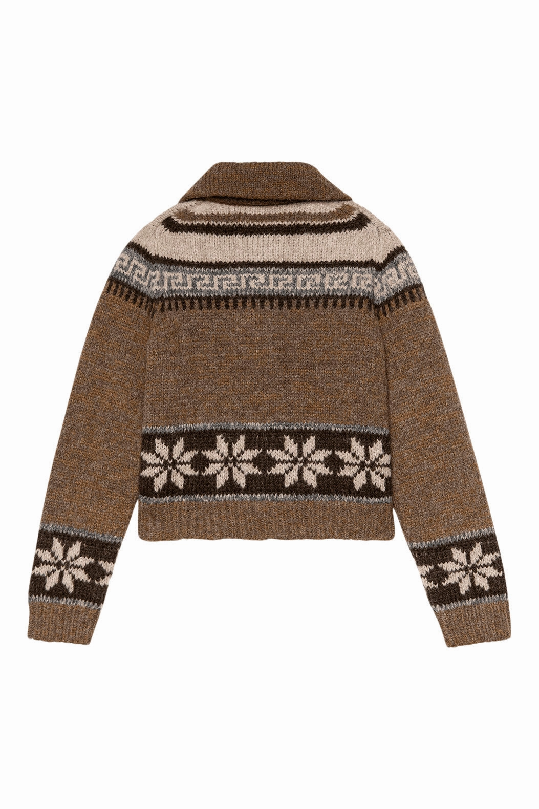The Great Nordic Scholar Cardigan in Hickory Fair Isle Essential Knit Style