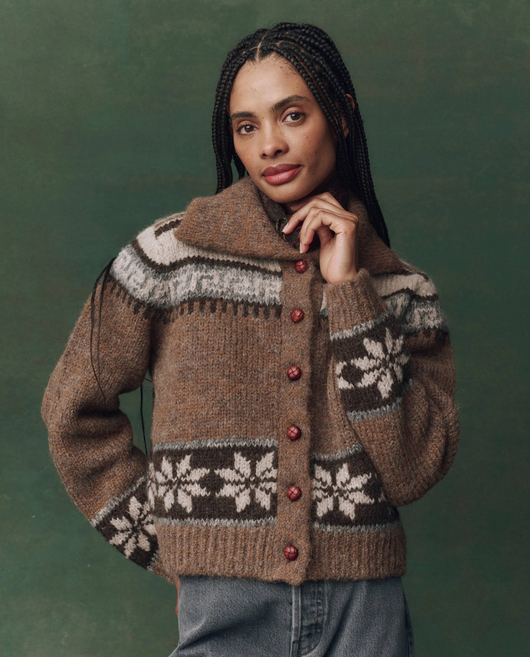 Perfect Wear The Great Nordic Scholar Cardigan in Hickory Fair Isle