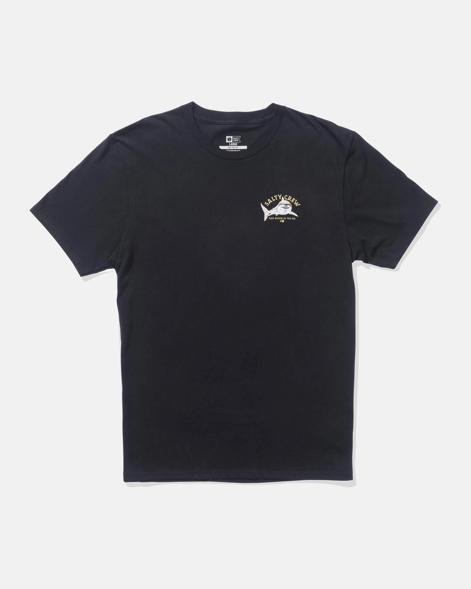 Reinforced Shoulder Seams Soft Finish Lurking Ss Tee - Black