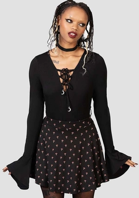 Mycelia | SKATER SKIRT Artisanal Craft Rolled Hem