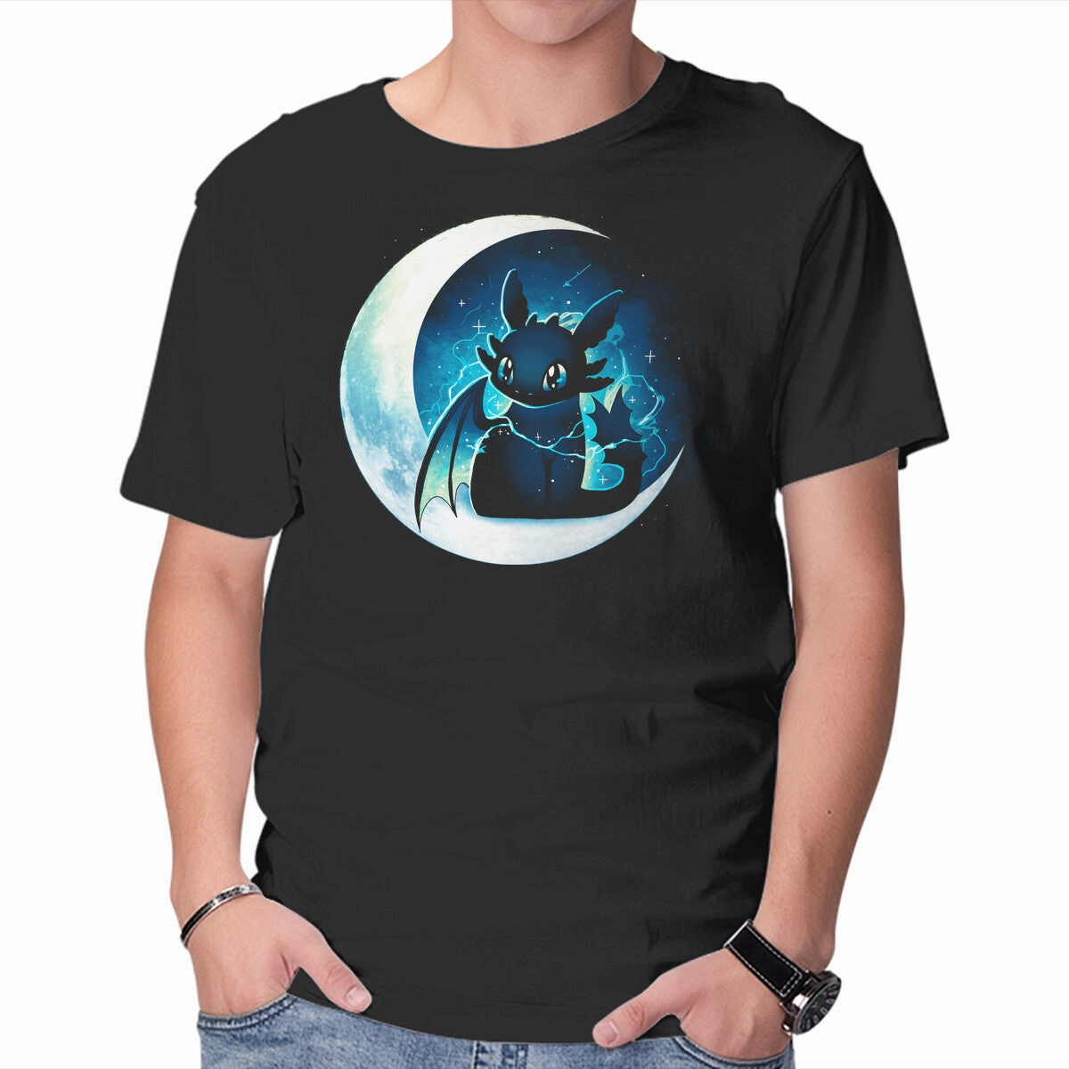 TemperatureControl Fabric MoistureWicking Dragon Moon Star