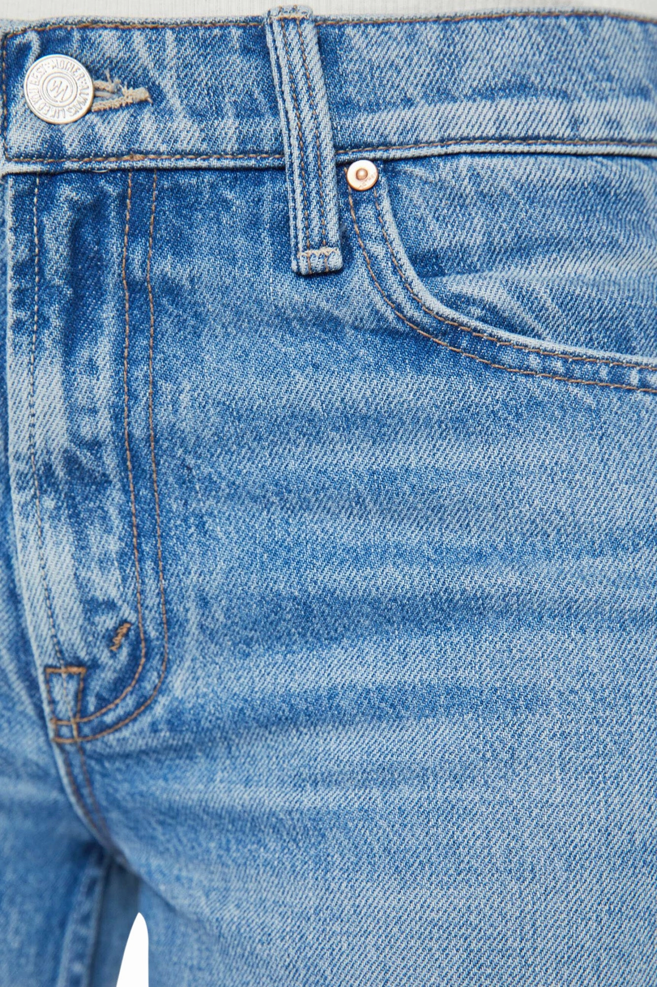 MOTHER Denim Bookie Flood in Dean's List Comfy Silhouette Tear Resistant Denim