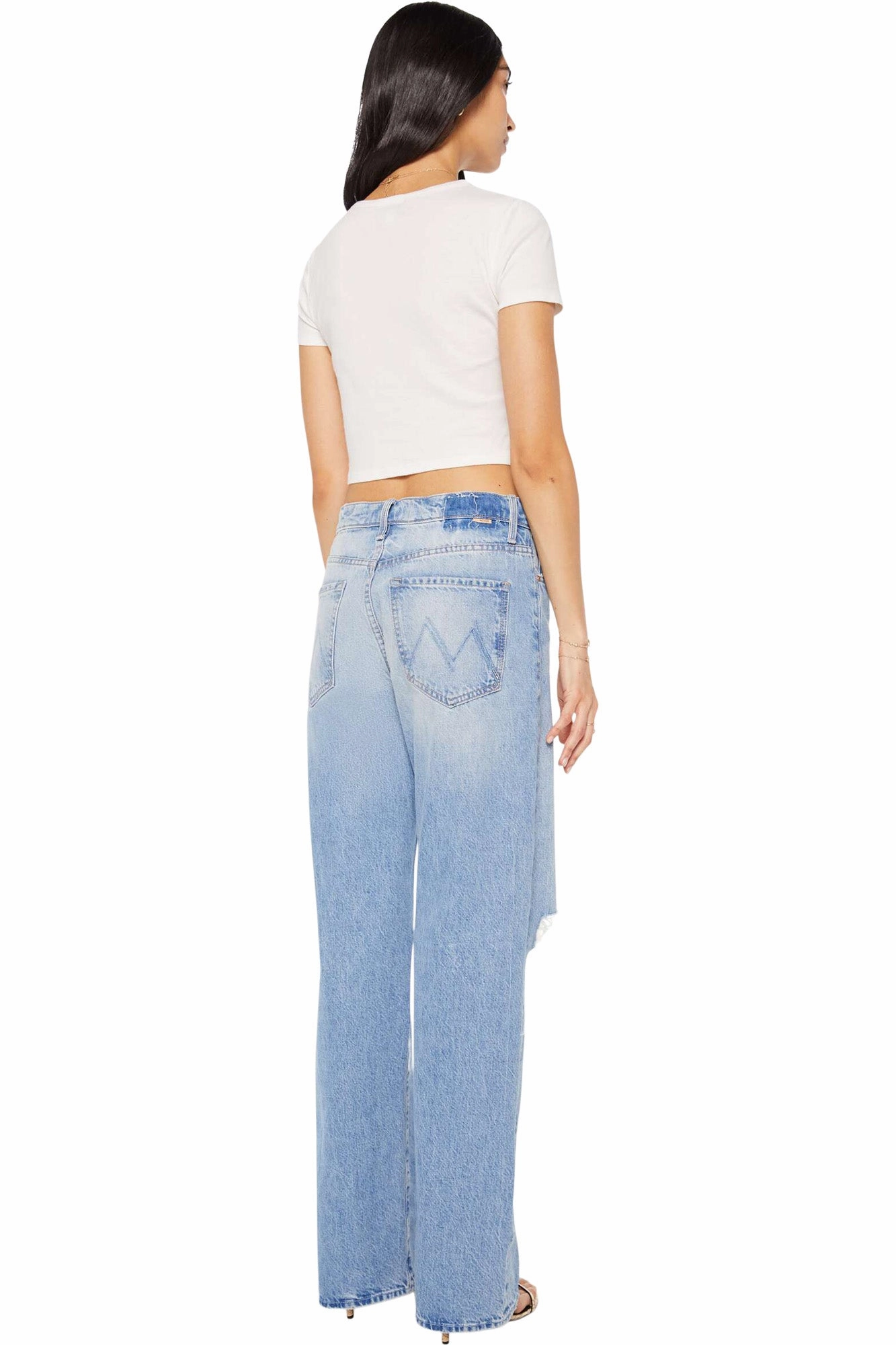 MOTHER Denim Dodger Sneak in Floral Frenzy Smart Basic