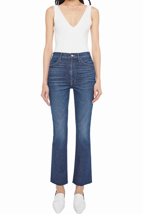 MOTHER Denim Hustler Flood Fray in Kicks and Riffs Anti Snag Thread Technology