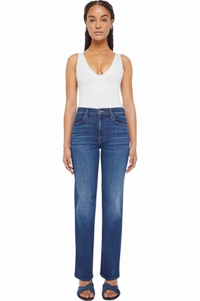 High Waist Minimalist Elegant MOTHER Denim Lil' Kick It in Troublemaker