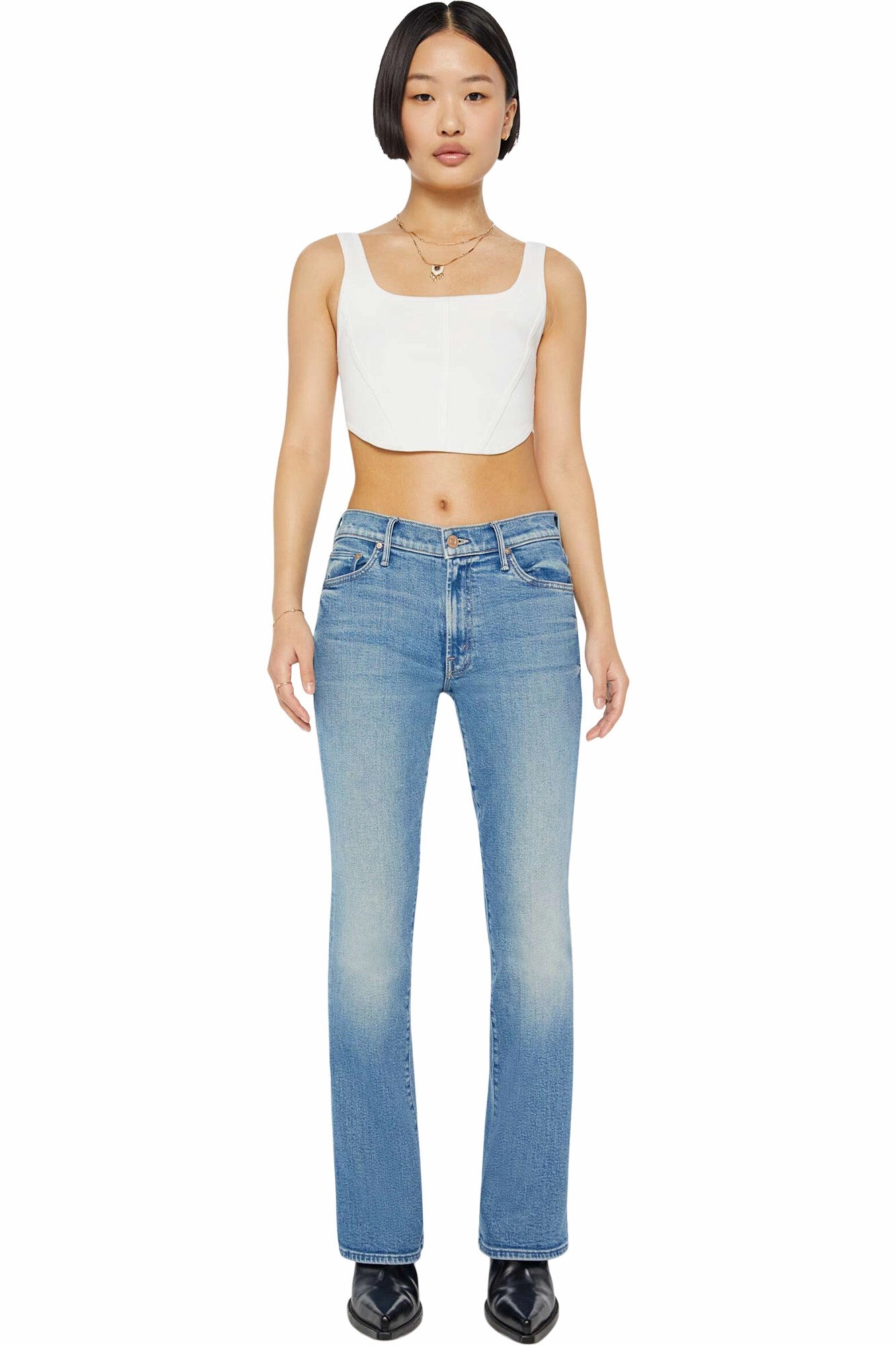 MOTHER Denim Lil Outsider Sneak in Flag Me Down Festival Outfit Urban Explorer Flattering Waist Design