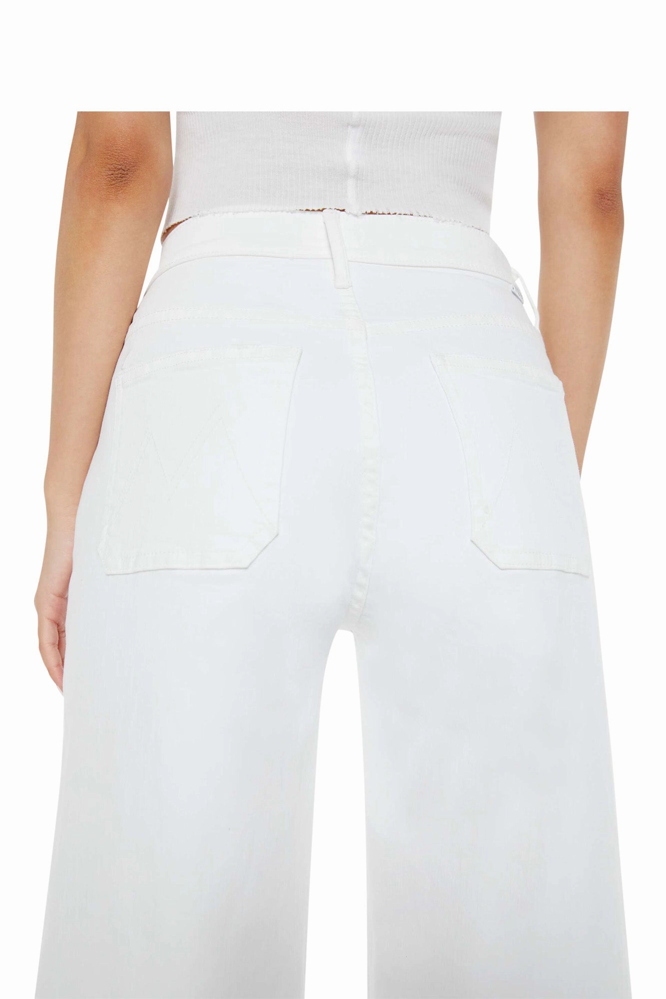 MOTHER Denim Lil Patch Pocket Undercover Sneak in Fairest of Them All Soft Stretch Mid Rise