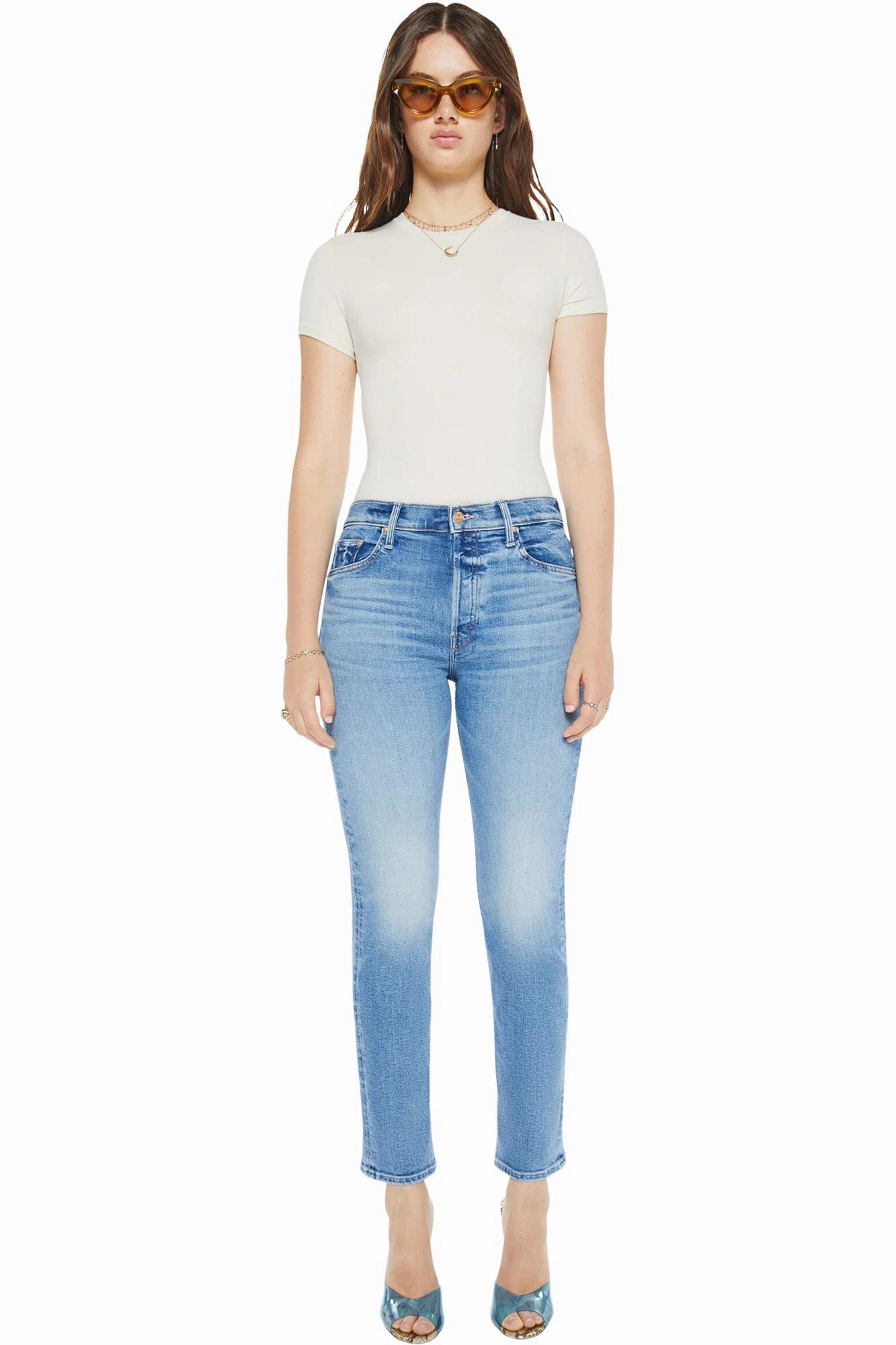 Low Impact Manufacturing Timeless Appeal MOTHER Denim Tomcat Flood in Tasty Waves