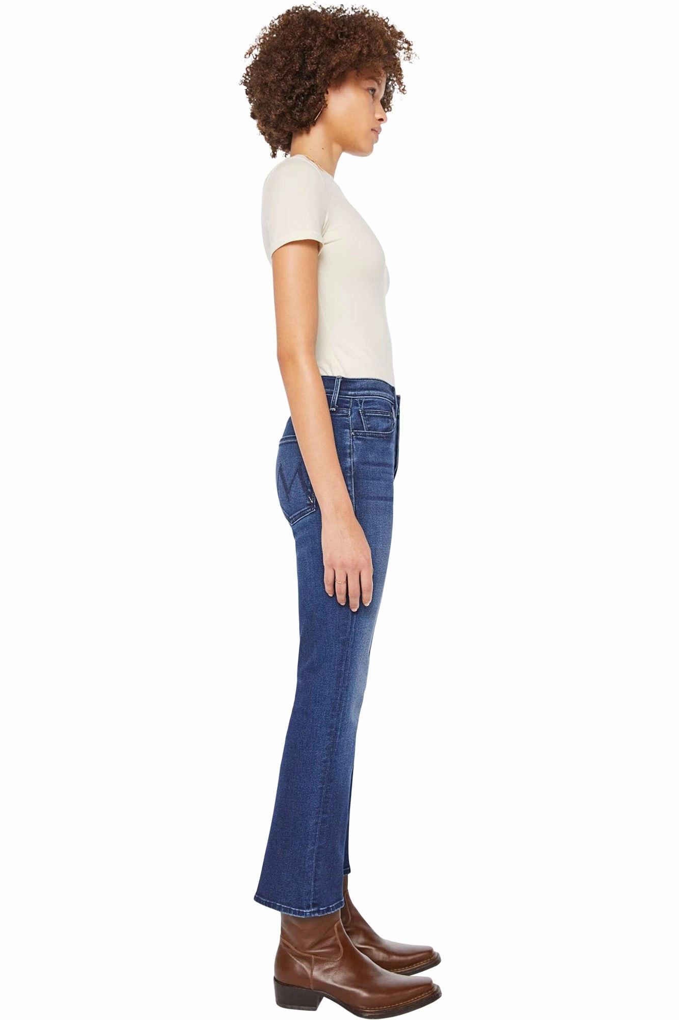 MOTHER Denim Tripper Ankle in Homecoming High Everyday Party Look Picnic Style Textured