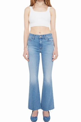 MOTHER Denim Weekender Fray in Ride Hard Live Louder Streetwear Mood