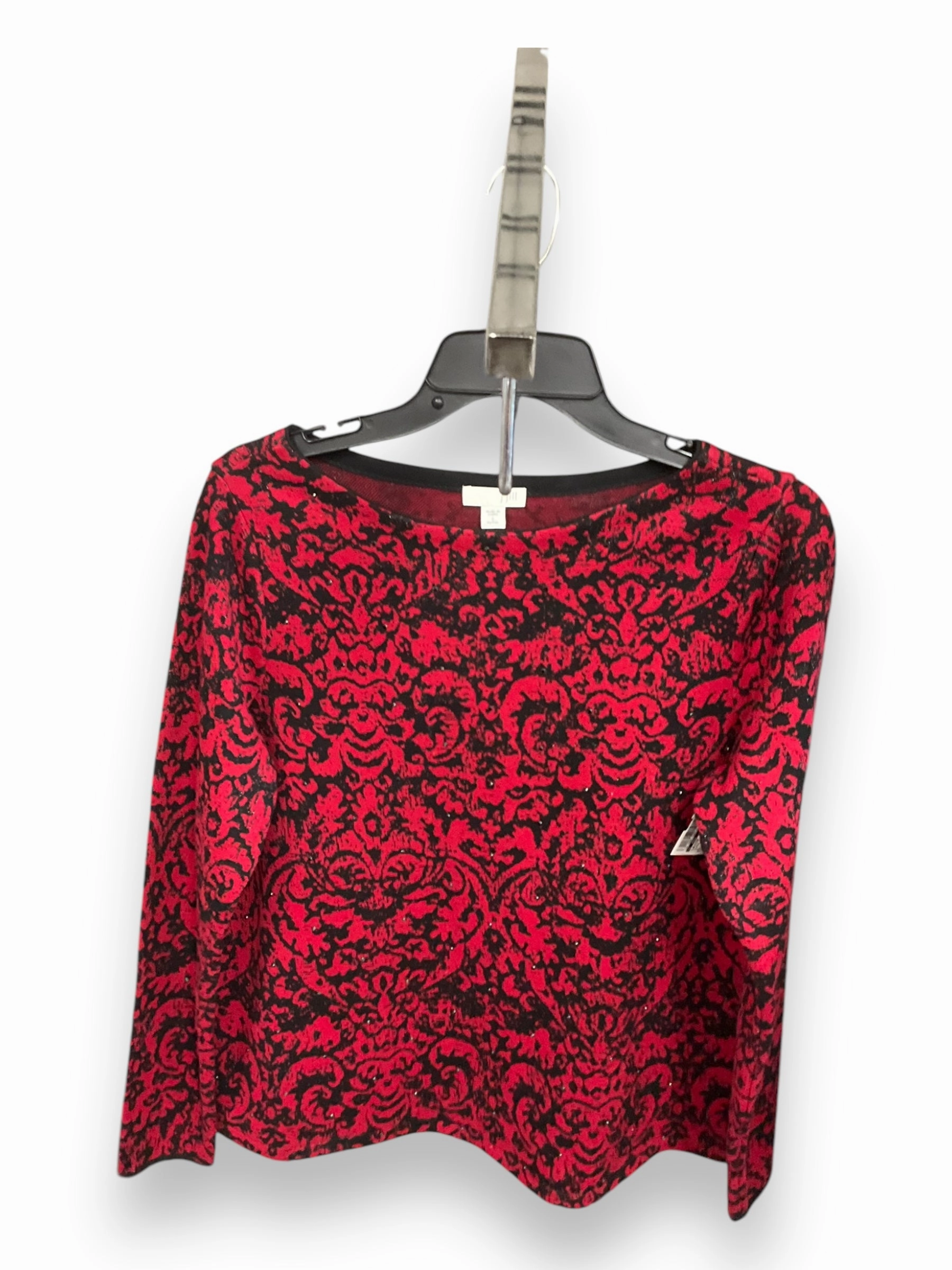 Sweater By J. Jill In Black & Red, Size: S Warm Pullover Art Core