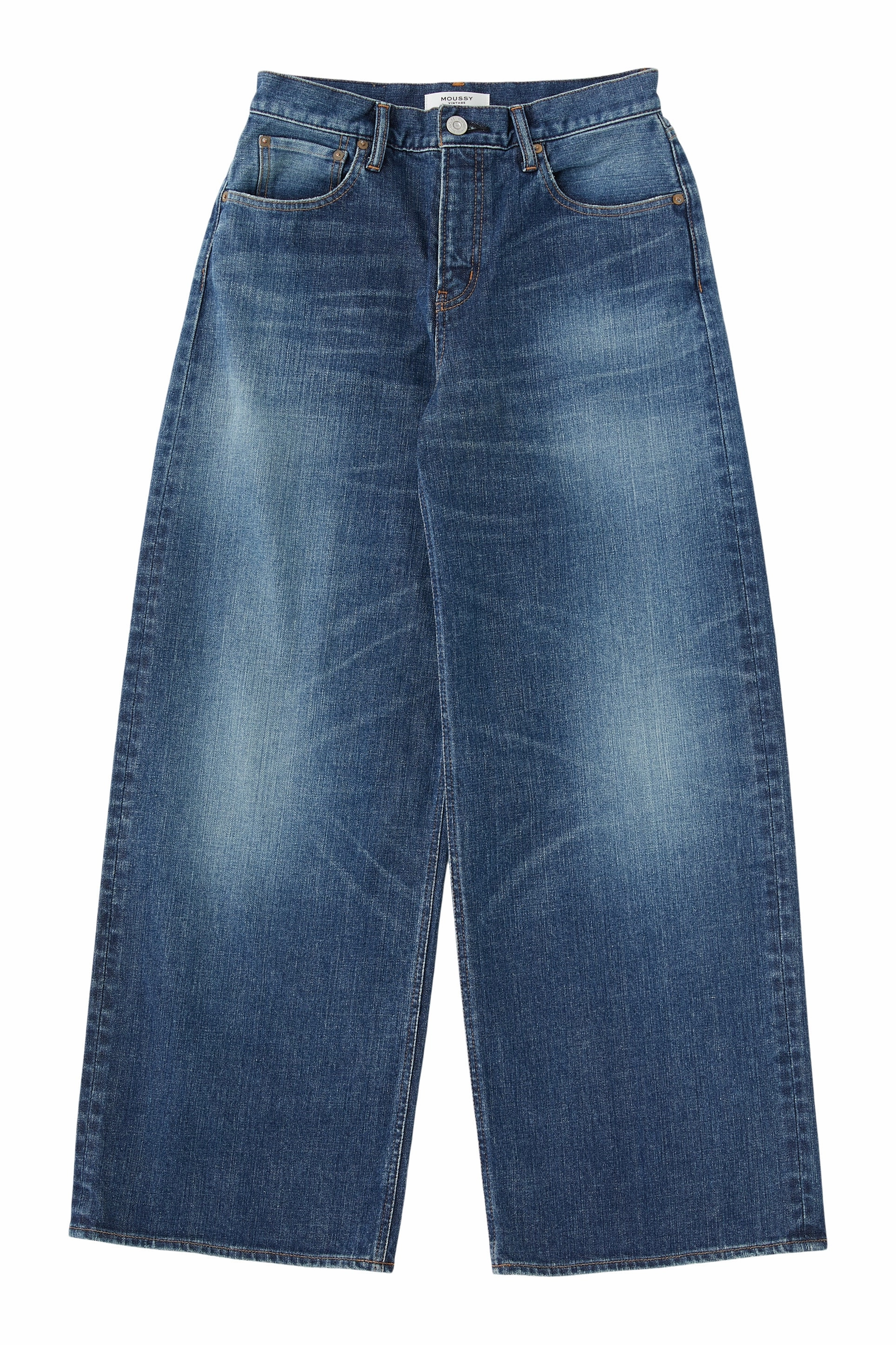 Moussy Denim Andalusia Super Wide Jeans in Blue Ever Versatile Odor Control Tech