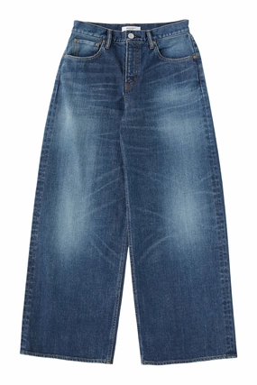 Moussy Denim Andalusia Super Wide Jeans in Blue Ever Versatile Odor Control Tech