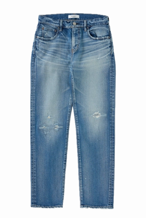 Moussy Denim Bridgeville Slim Straight in Blue Stain Release Finish