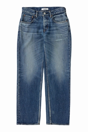 Winter Warmth Durable Moussy Denim Cedarhurst Straight Jeans in Blue