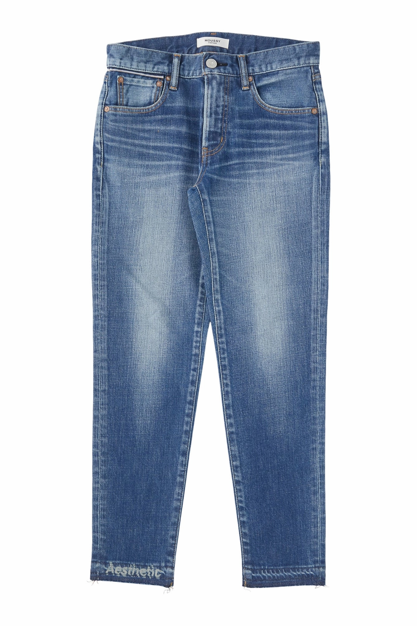 Functional Comfort Student Outfit Earthy Moussy Denim Clarence Skinny in Light Blue