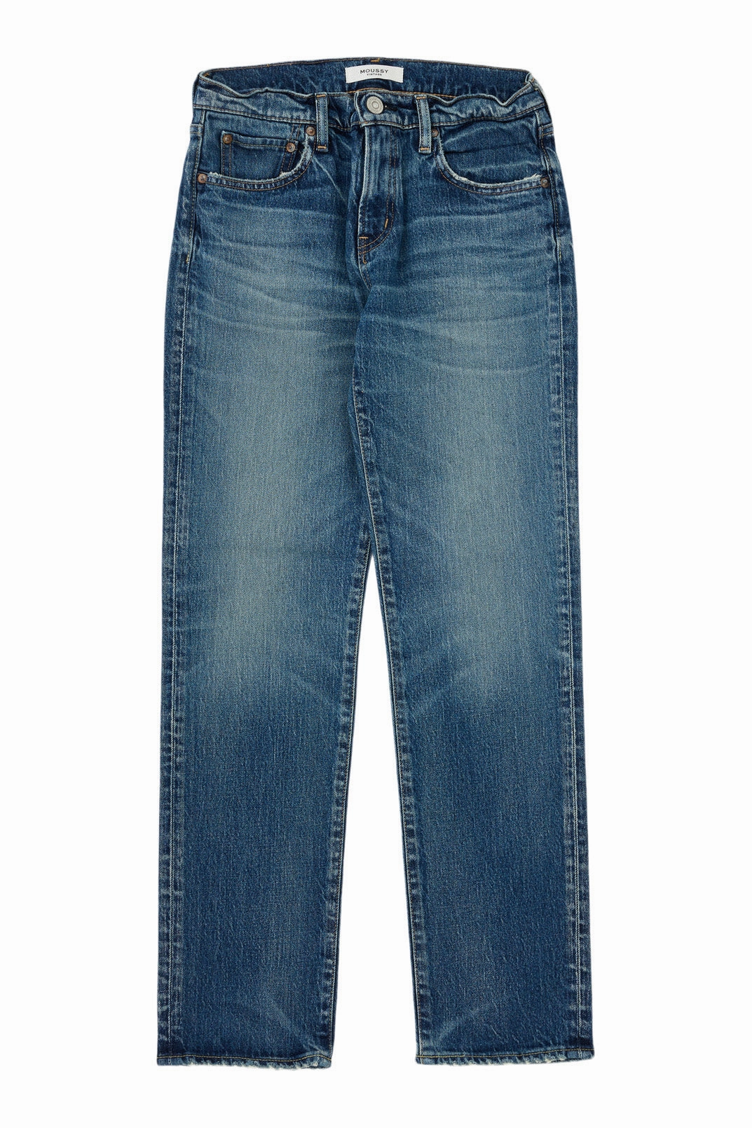 Moussy Denim Florahome Slim Straight in Blue Reliable Basic