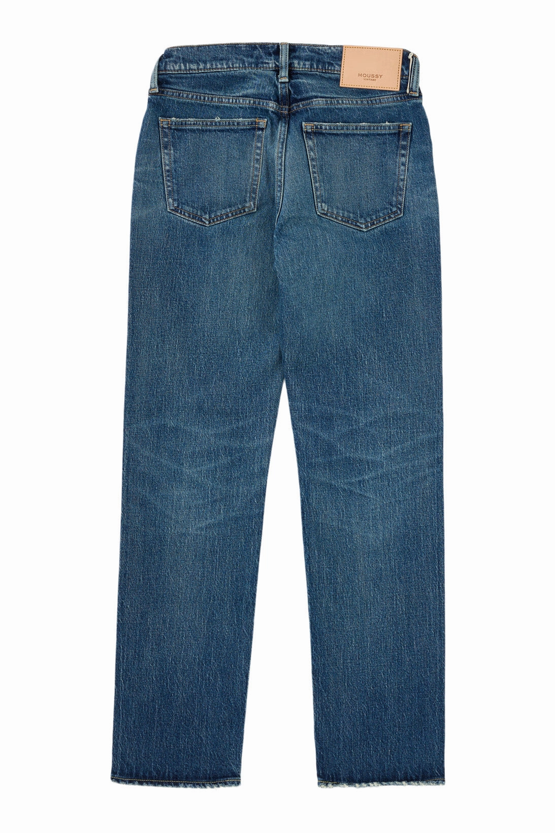 Moussy Denim Florahome Slim Straight in Blue Abrasion Resistant Denim