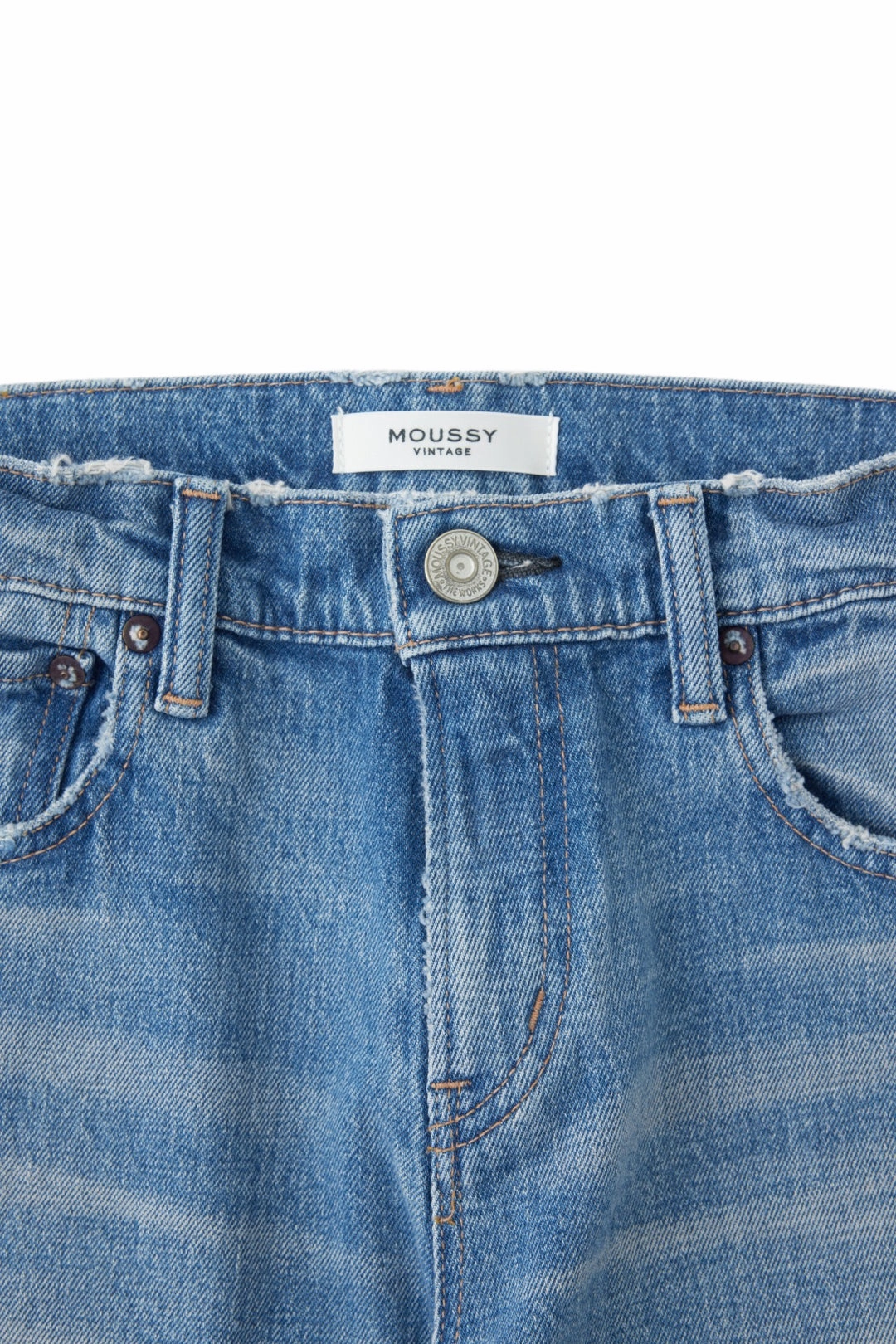 Breathable Lining System Stylish Adult Fashion Moussy Denim Groveland Slim Straight in Blue