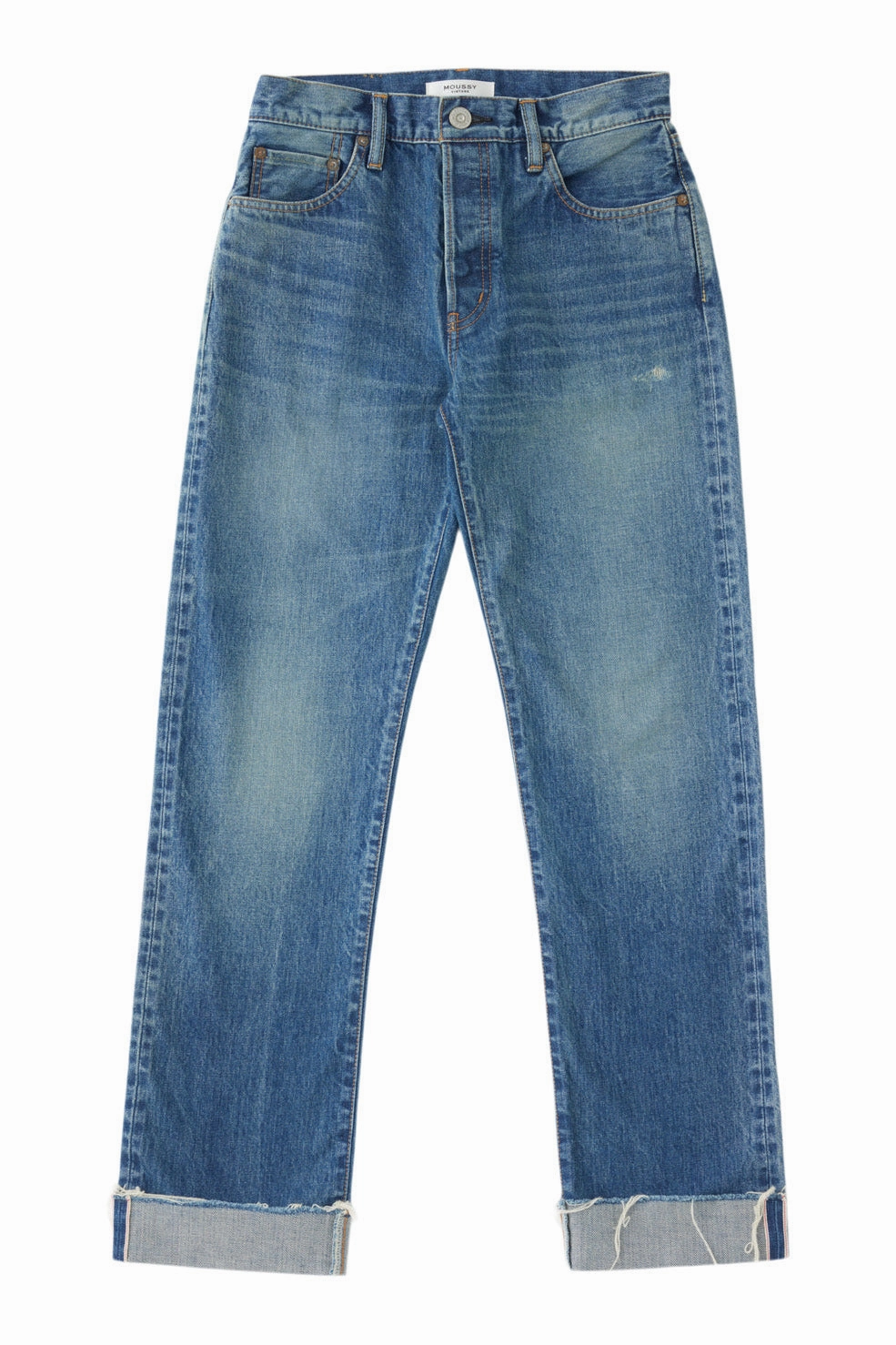 Great Base Customizable length Moussy Denim Hopewell Selvedge Jeans in Dark Blue