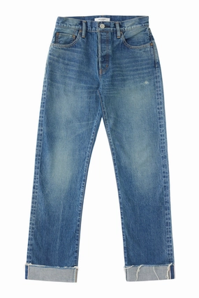 Great Base Customizable length Moussy Denim Hopewell Selvedge Jeans in Dark Blue