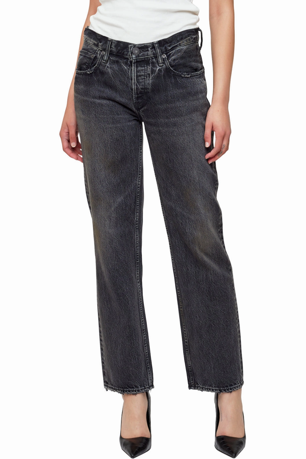 quick dry Moussy Denim Iona Straight Low Rise in Black