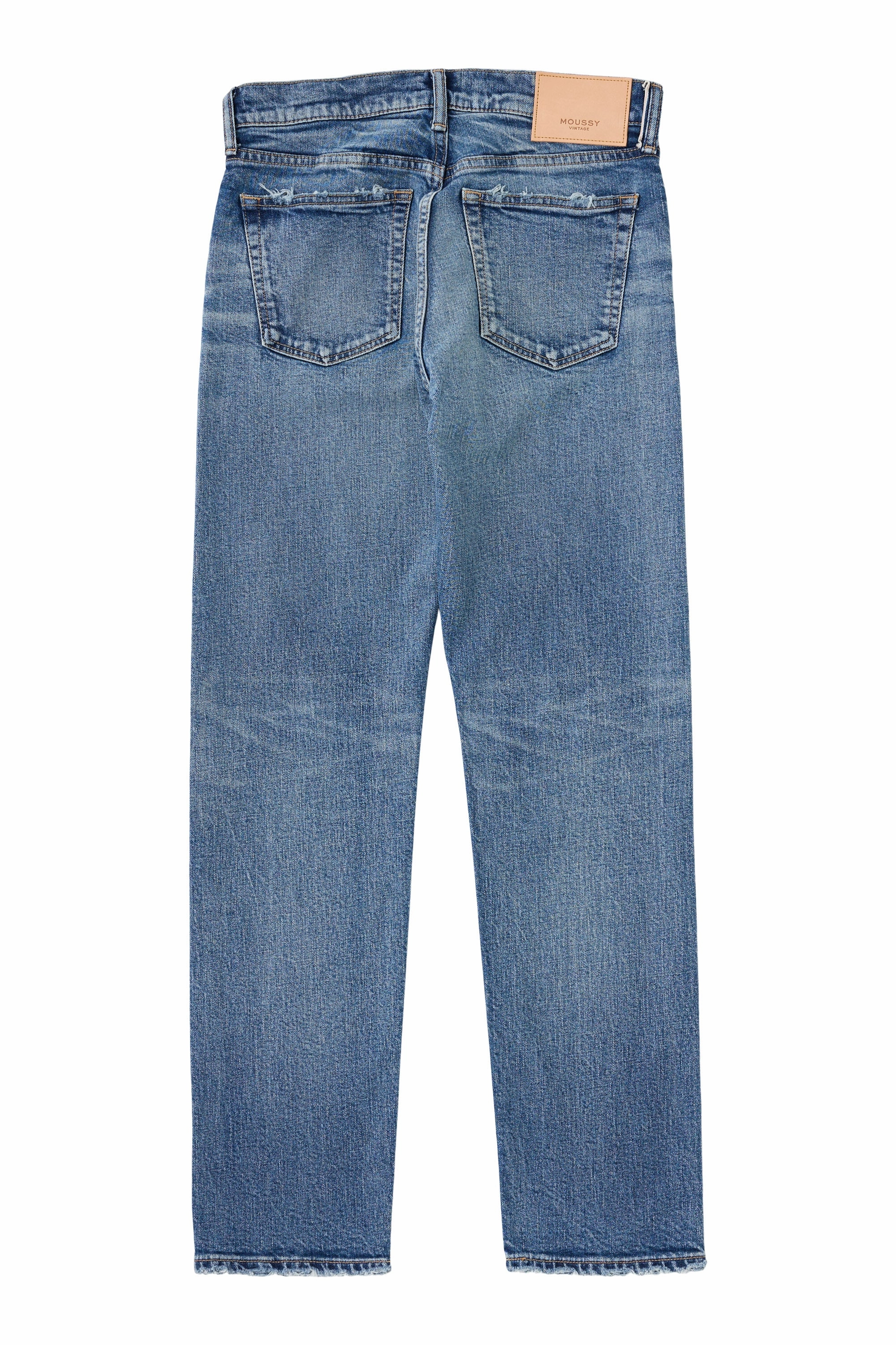 Fashionable Design Comfortable Wear Moussy Denim Linden Slim Straight Jeans in Light Blue