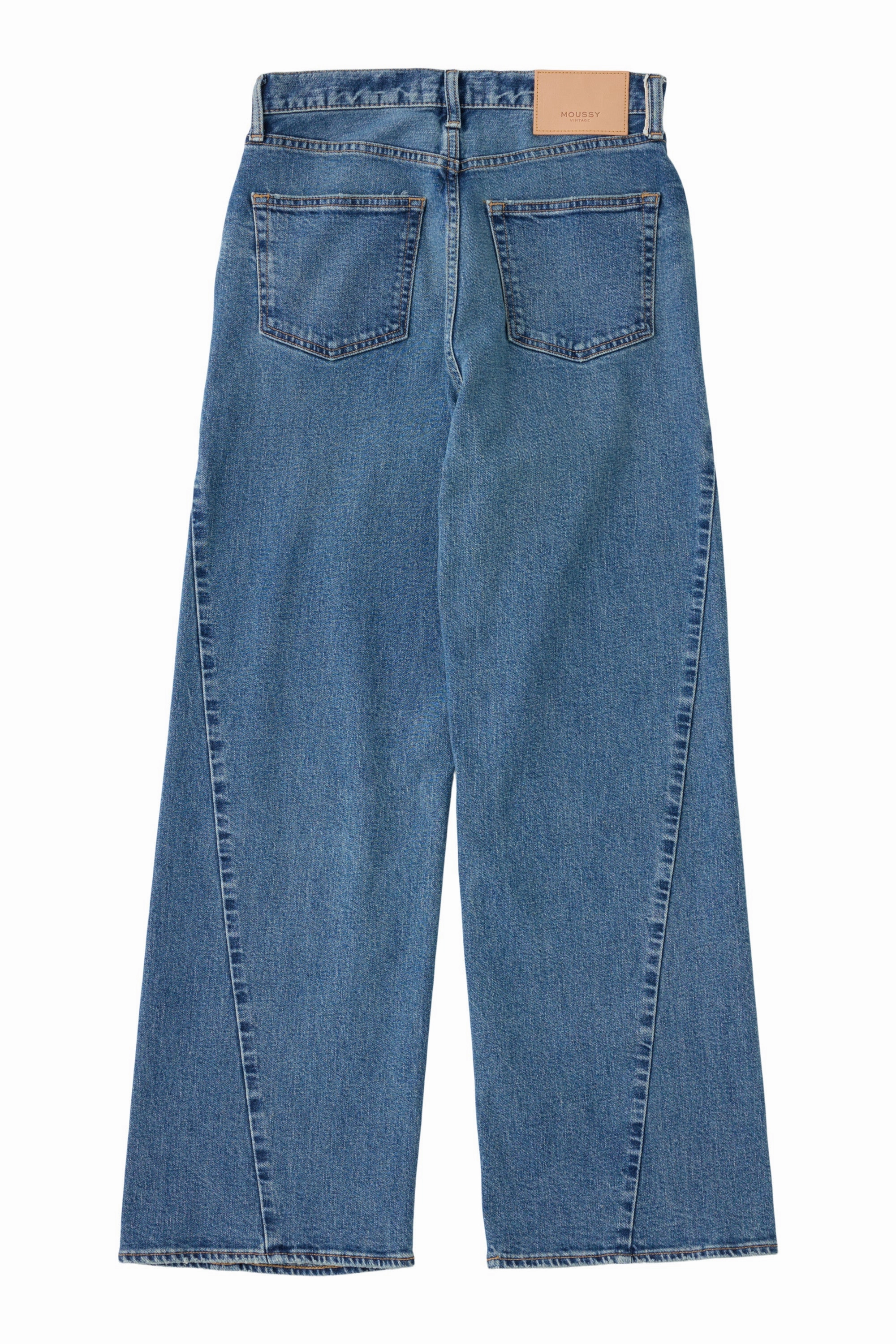 Moussy Denim Salisbury Wide Leg Jeans in Blue Leisure Ready