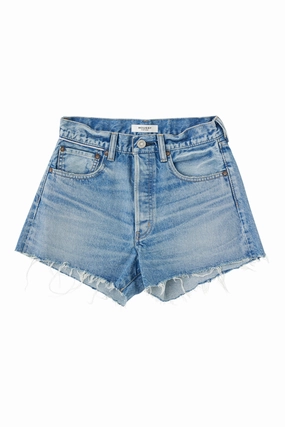 Moussy Denim Troppard Shorts in Light Blue Comfortable Fit Design