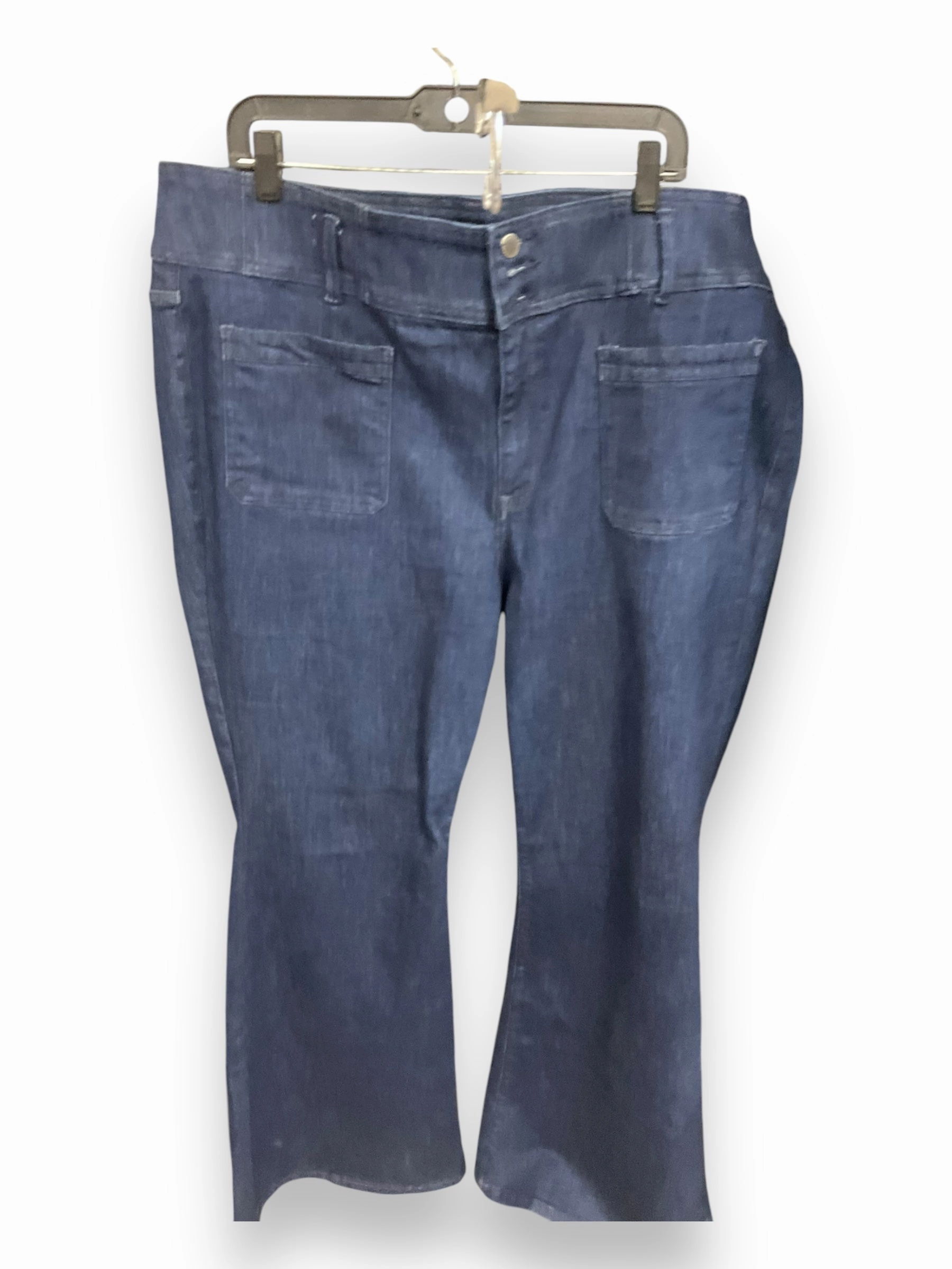 Jeans Flared By Lane Bryant In Blue Denim, Size: 22 AdjustableWaist Winter Core