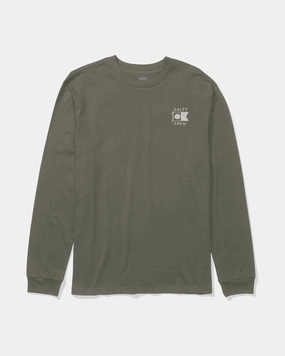 Durable Collar Construction Heather Texture Finish Call Sign Ls Tee - Dusty Olive