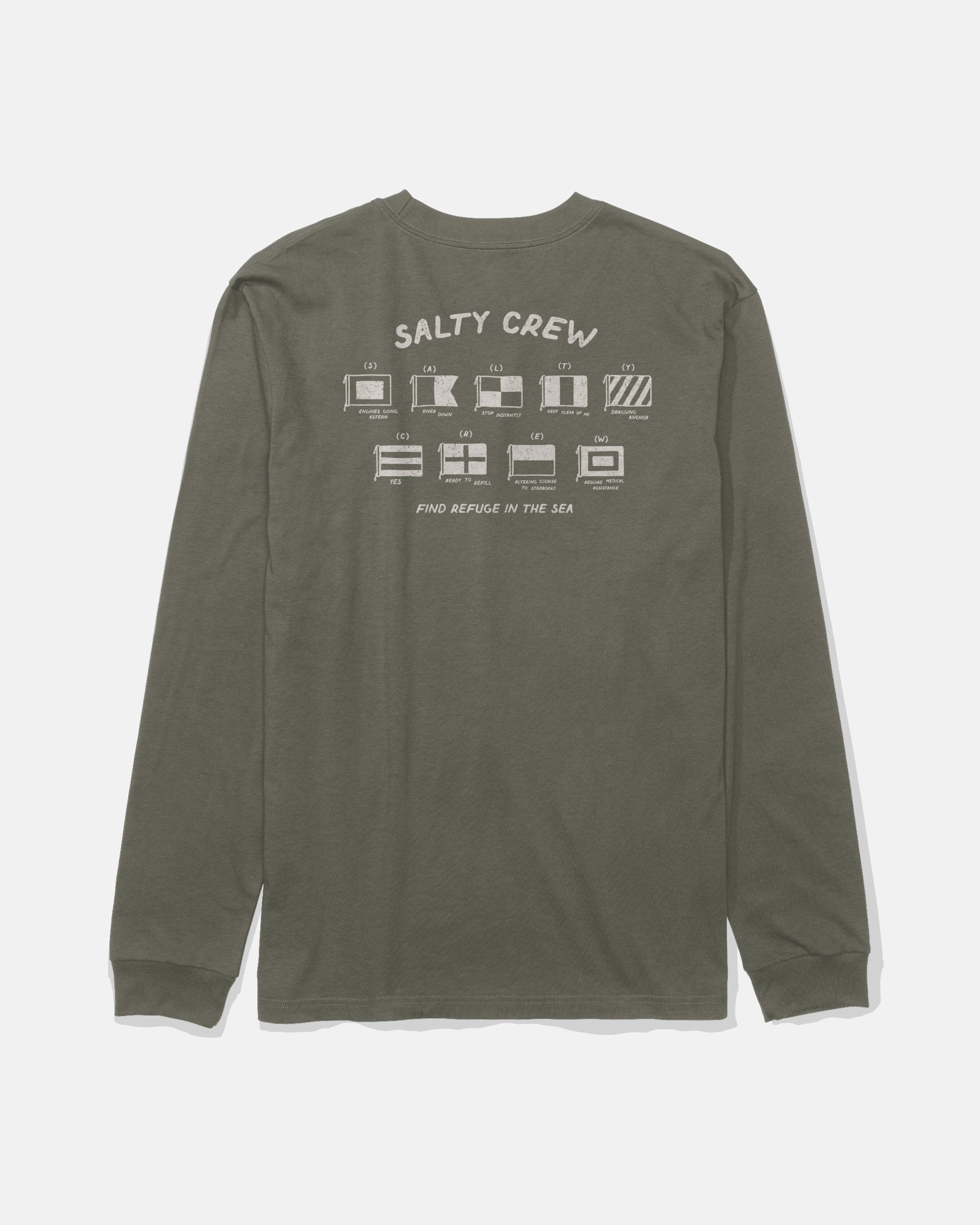 Call Sign Ls Tee - Dusty Olive Breathable Comfort Fit High Durability Weave