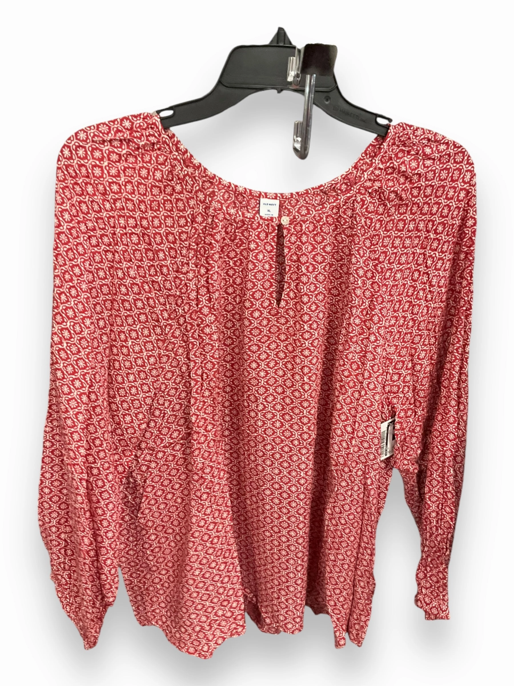 Trendy Look Myth Soul Top Long Sleeve By Old Navy In Red, Size: Xl