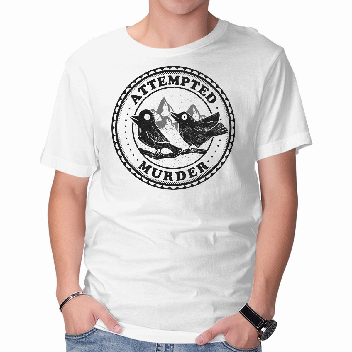 Murder Crows Moisture Control Fabric Active Fashion