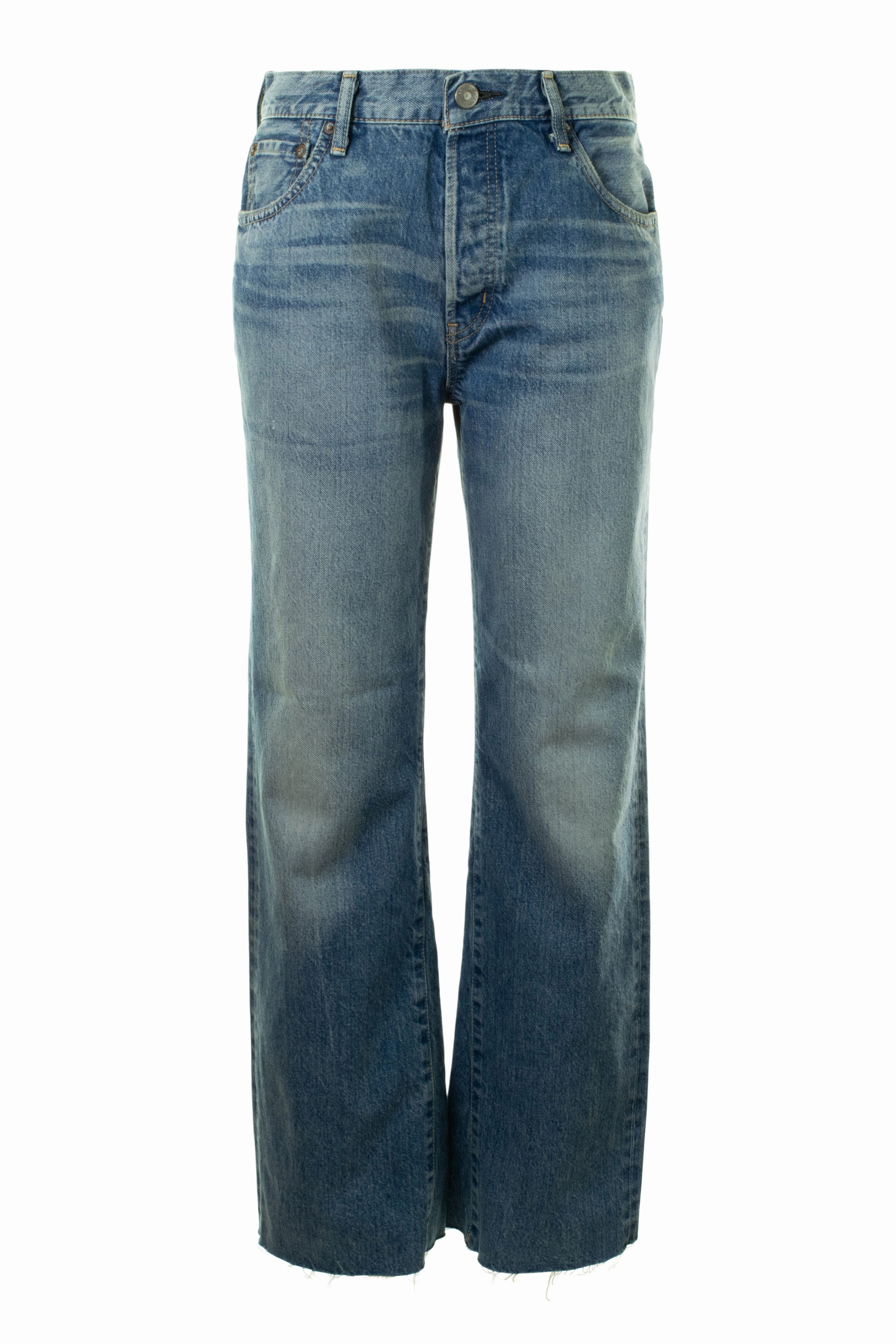 Moussy Denim Atlantis Remake Flare in Blue Holiday Vibes Stretch Rainy Day Vintage Lover