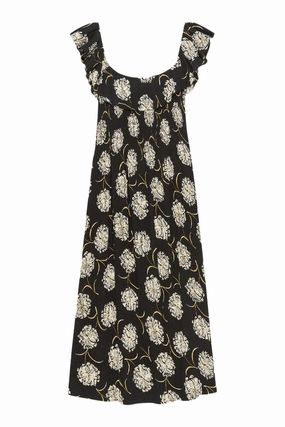 All-Day Wear The Great Havana Dress in Black Dancing Floral