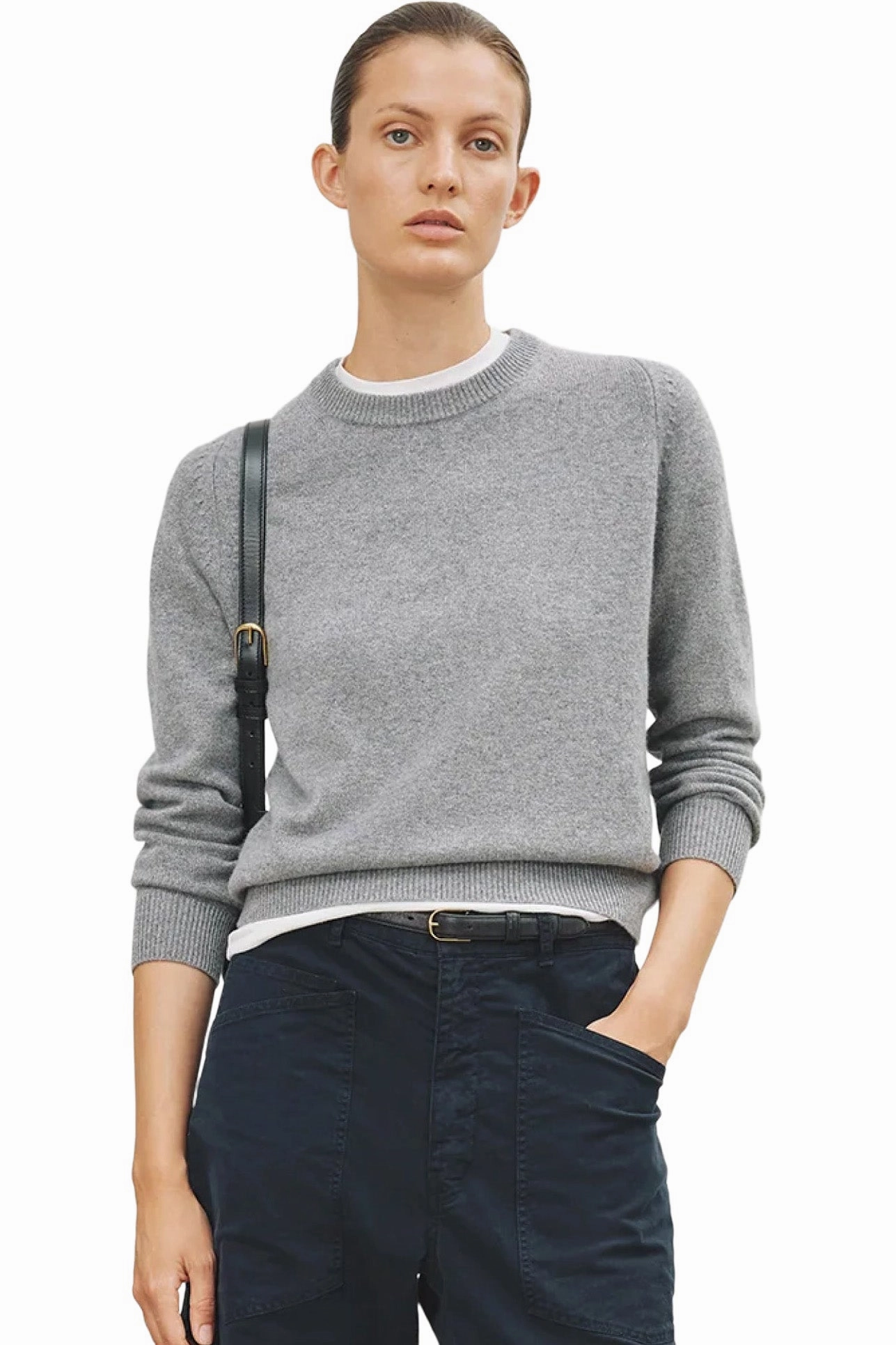 Trendy Design Nili Lotan Nora Sweater in Medium Grey Melange