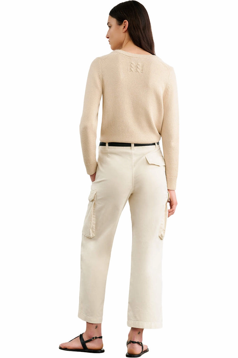 Elastic hem Nili Lotan Priya Sweater in Ecru